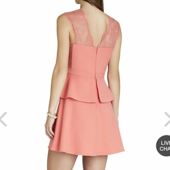 BCBGMAXZRIA pink peplum dress - Picture 2 of 10